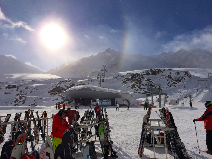 Skigebietet auf einem der fünf Tiroler Gletscher