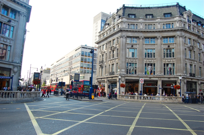Eine Einkaufszone in London