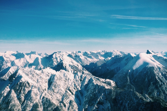 Die Berge in der Nähe des Innsbruck Airport