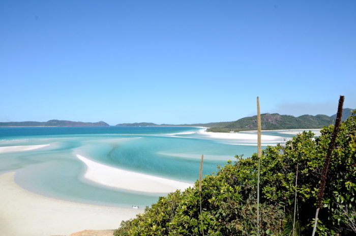 Der Whitehaven Beach darf beim Backpacking Australien nicht fehlen 