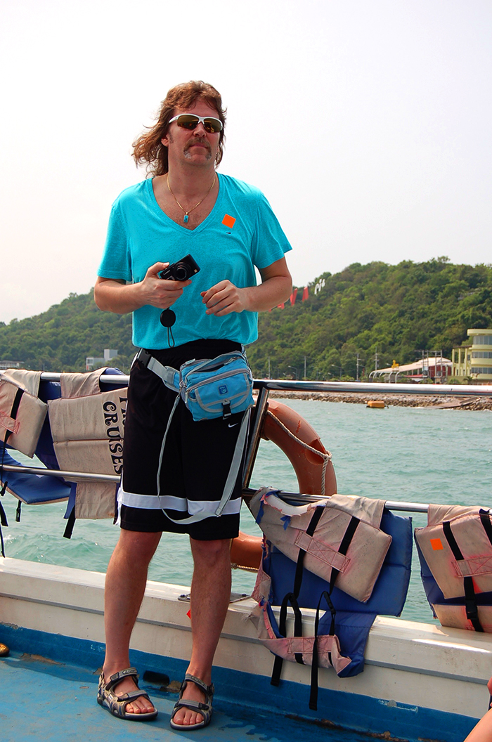 A typical tourist with a bad style of cloths