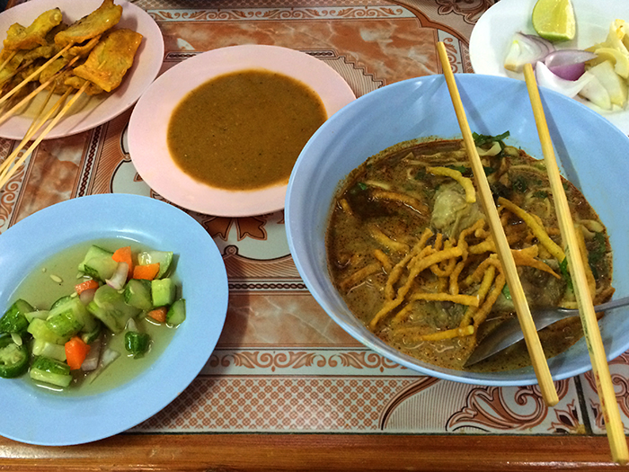 Khao Soi noodle soup in a Chiang Mai Restaurant