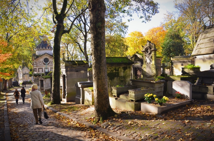 A street in Pere Lachaise Cemetery