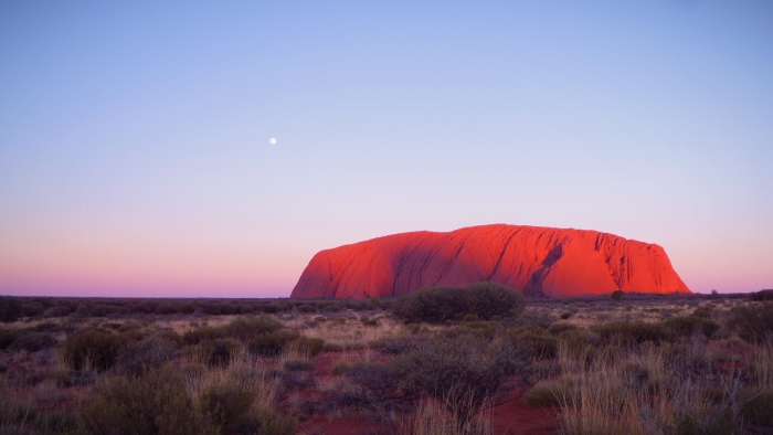 Backpacking Australien wie hier am Ayers Rock