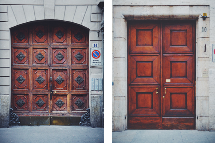 Two beautiful doors in Turin