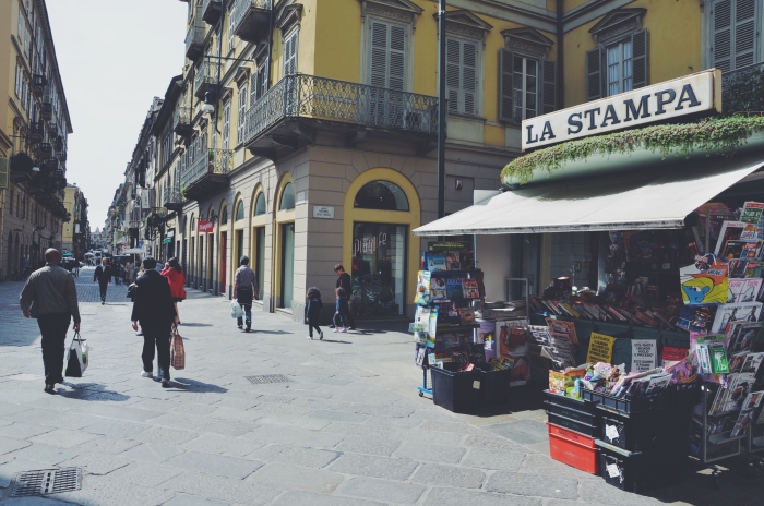 A kiosk in Turin