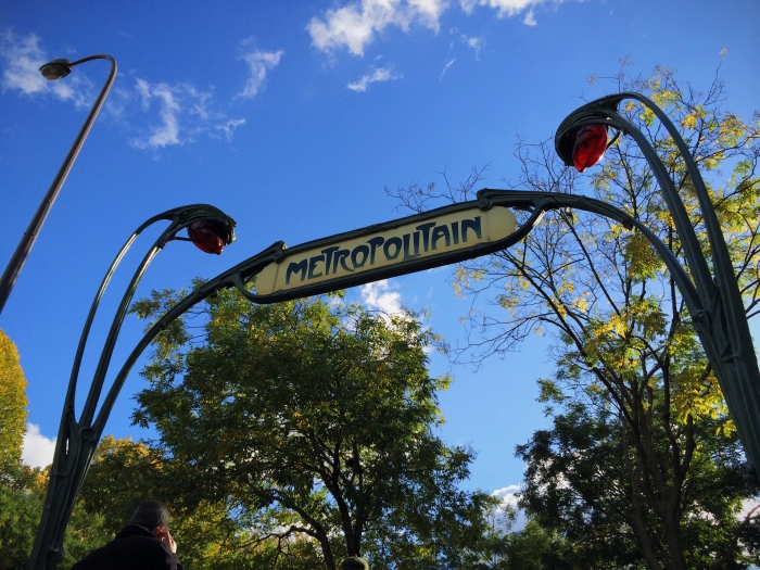 The Metro stop at Pere Lachaise