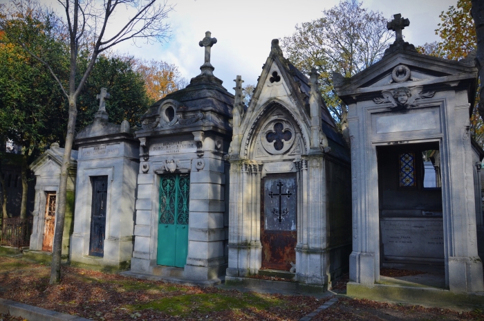 Very old graves at Pere Lachaise in Paris