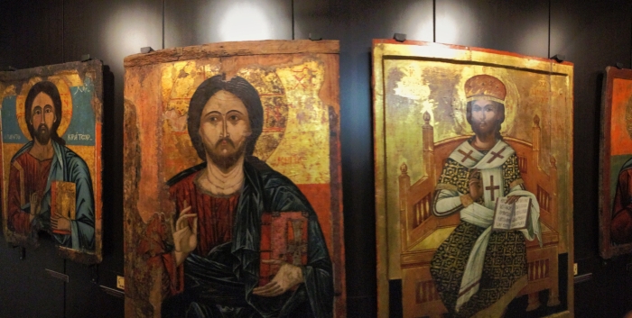 Icons in a church in Bulgaria
