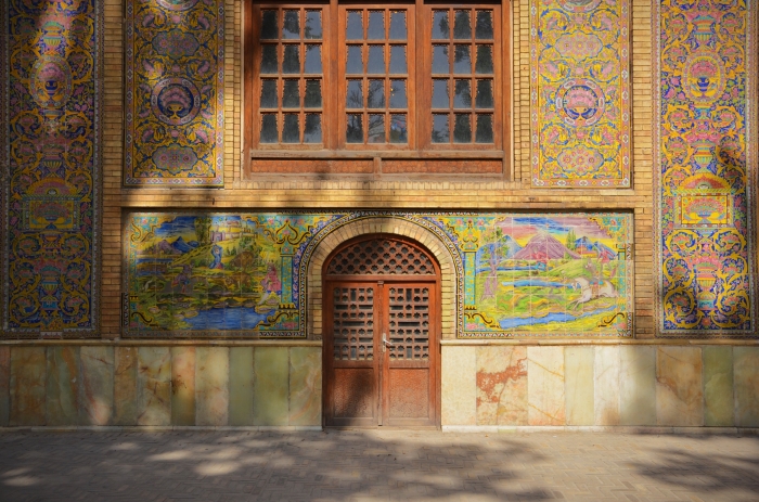 A little wooden door in the Golestan Palace in Tehran
