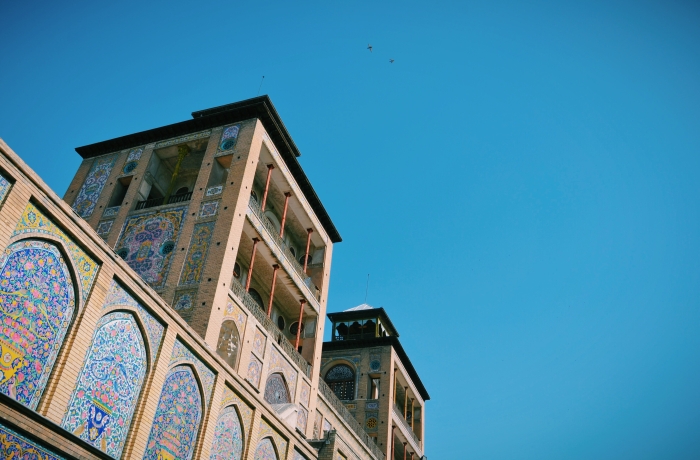A high wind tower in the Golestan Palace in Tehran
