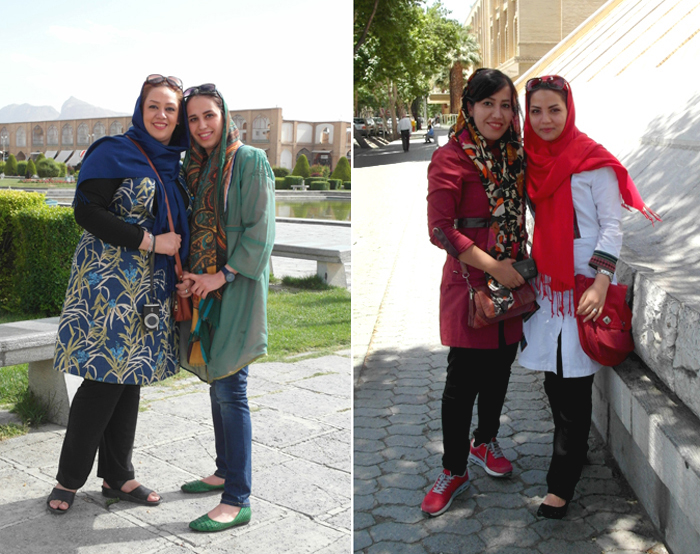 Woman in Iran: Two fashionably dressed women in Esfahan