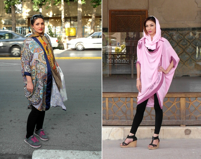 Woman in Iran: Two fashionably dressed women in Shiraz