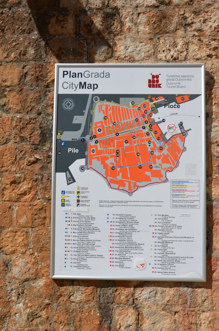 Walls of Dubrovnik Map