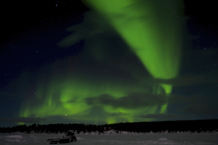 The Northern Lights near Kiruna in Sweden