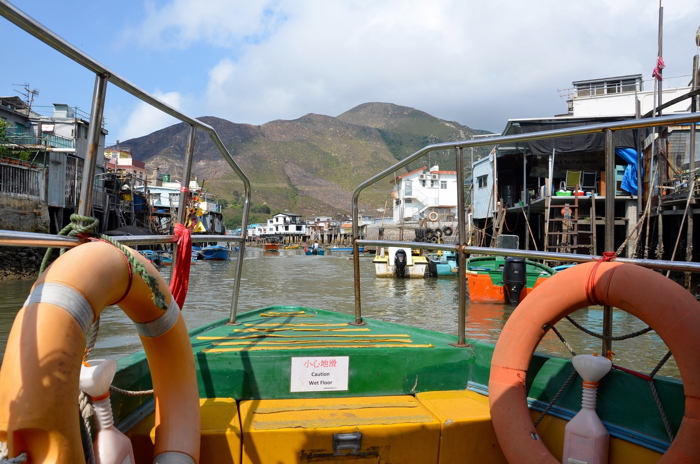 Boat ride in Tai O fishing village in Lantau Island Hongkong