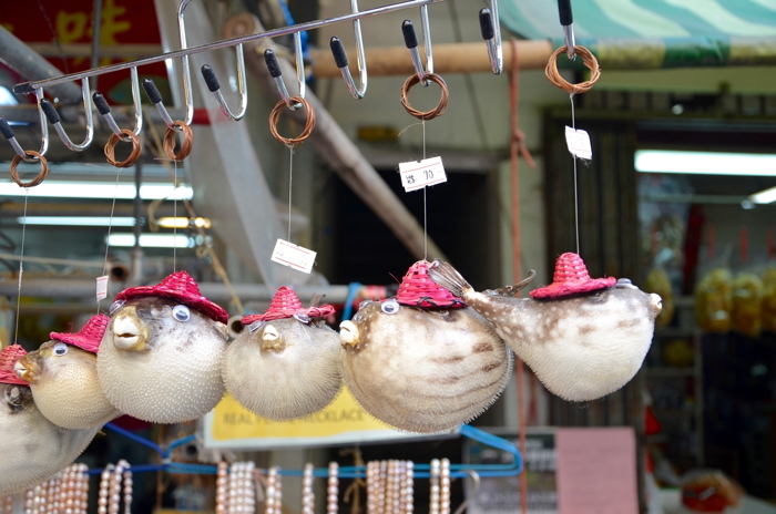 Souvenirs in Tai O fishing village in Lantau Island Hongkong