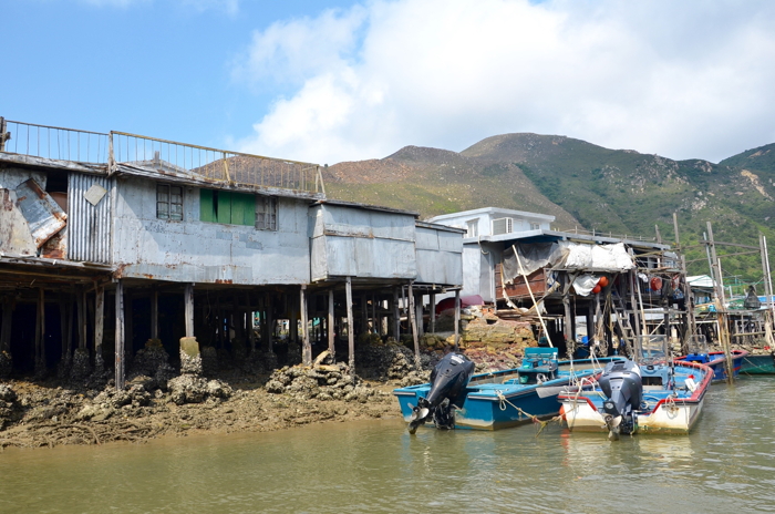 Boats in Tai O fishing village in Lantau Island Hongkong