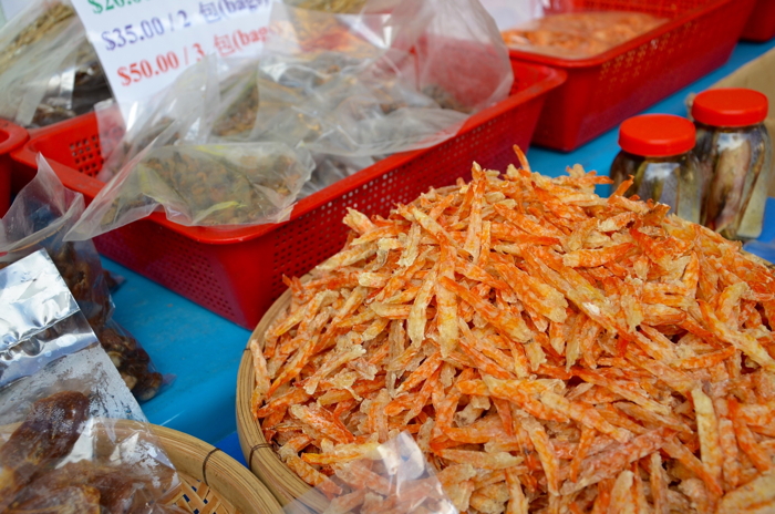 Dry fish in Tai O fishing village in Lantau Island Hongkong