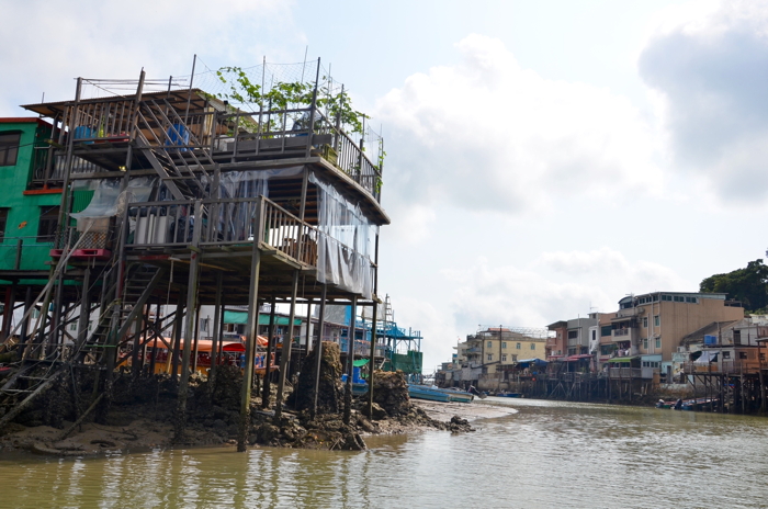 Tai O fishing village in Lantau Island Hongkong with stilt houses